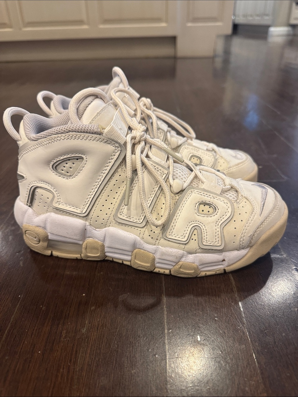Nike Kids Light Beige and Cream Athletic Sneakers